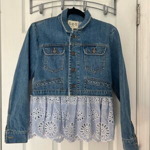Sea New York Denim Eyelet Jacket